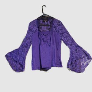 Lace Bell Sleeve Victorian Top